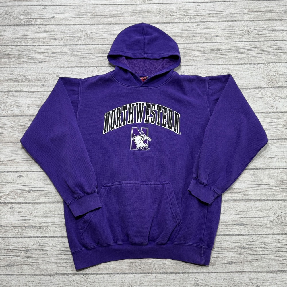 Northwestern Hoodie Youth XL Purple Wildcats NCAA Athletic Varcity Genuine Stuff